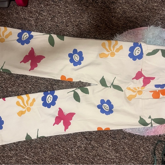 PacSun Colorful Floral Women's Cargo Jeans - Picture 2 of 7